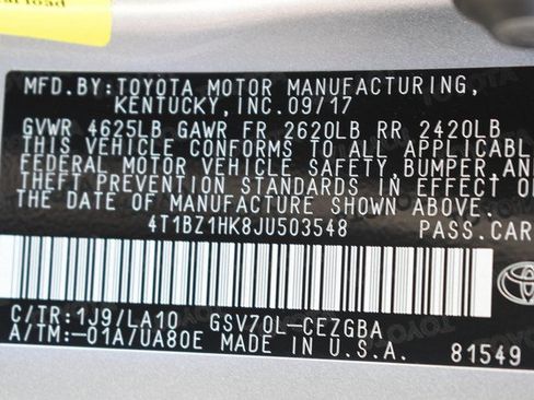Certified 2018 Toyota Camry XLE FWD image 34