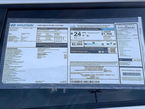 New 2026 Hyundai Santa Fe SEL image 14