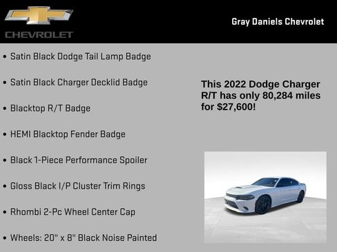Used 2022 Dodge Charger R/T w/ Blacktop Package image 17