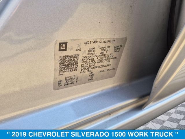 Used 2019 Chevrolet Silverado 1500 W/T w/ WT Convenience Package AWD/4WD image 33