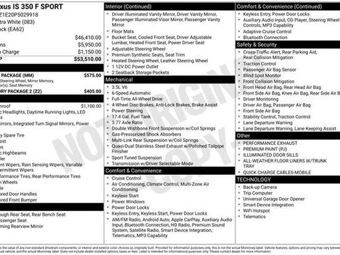 Used 2023 Lexus IS 350 F Sport w/ Memory Package image 8