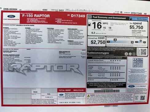 Used 2023 Ford F150 Raptor w/ Raptor Carbon Fiber Package AWD/4WD image 31