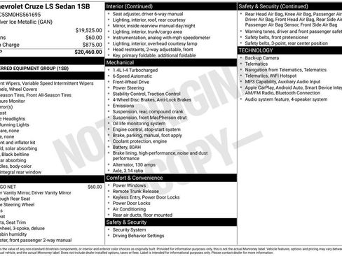Used 2017 Chevrolet Cruze LS FWD image 1