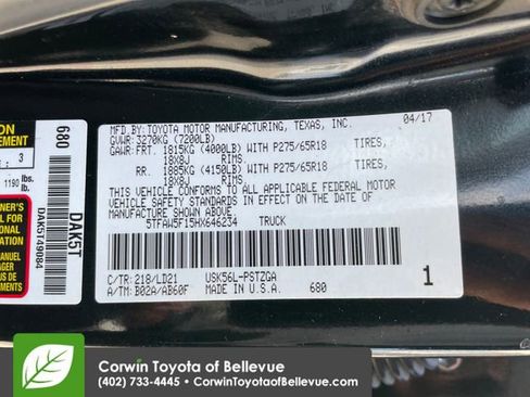 Used 2017 Toyota Tundra 1794 Edition w/ TRD Off Road Package AWD/4WD image 23