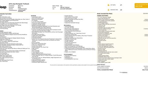 Used 2016 Jeep Renegade Trailhawk w/ Premium Trailhawk Package image 40