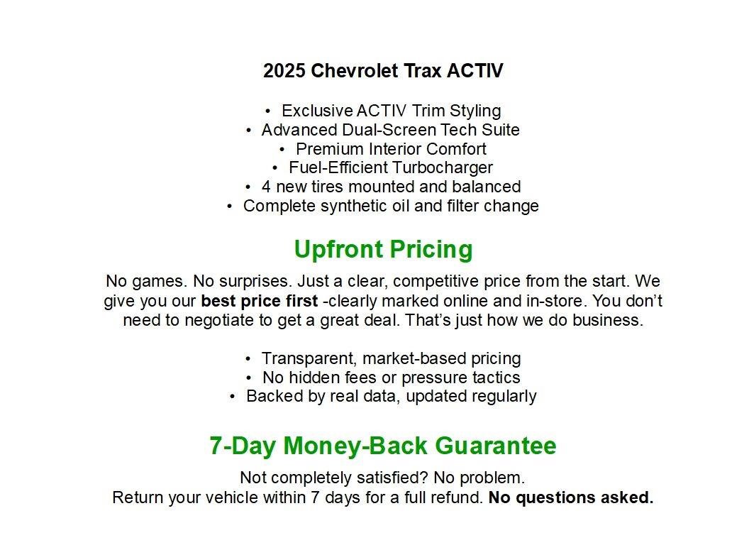 Used 2025 Chevrolet Trax ACTIV w/ Driver Confidence Package FWD image 2