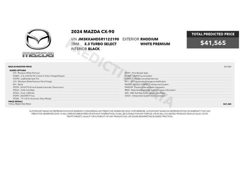 Used 2024 MAZDA CX-90 3.3 Turbo w/ Select Package AWD/4WD image 2