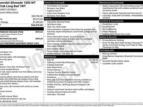 Used 2018 Chevrolet Silverado 1500 W/T w/ WT Convenience Package RWD image 9