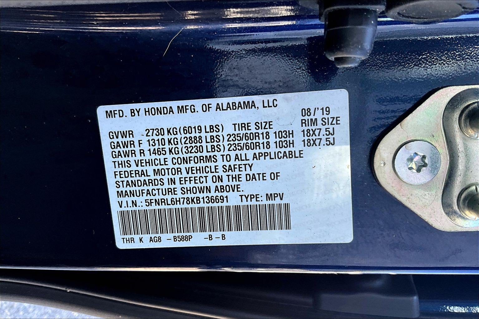 Used 2019 Honda Odyssey EX-L image 18