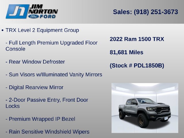Used 2022 RAM 1500 TRX w/ TRX Level 2 Equipment Group AWD/4WD image 21
