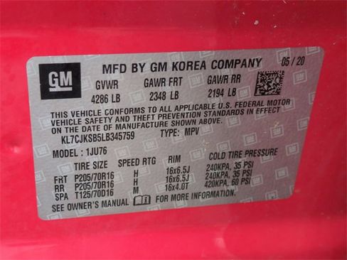 Certified 2020 Chevrolet Trax LS w/ Tint and Cruise Package image 31