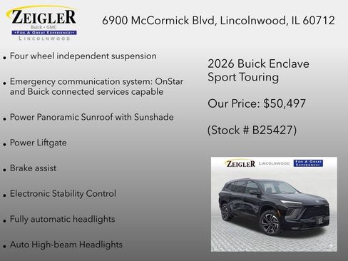 New 2026 Buick Enclave Sport Touring w/ Power Package AWD/4WD image 30