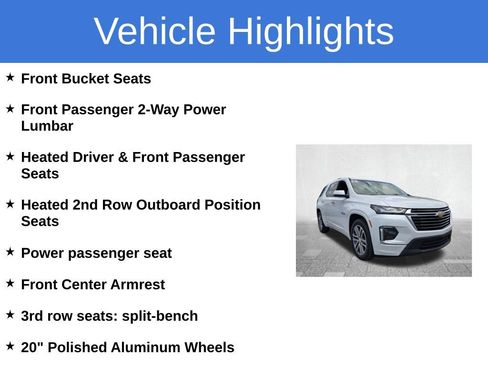 Used 2023 Chevrolet Traverse High Country w/ LPO, Floor Liner Package FWD image 5