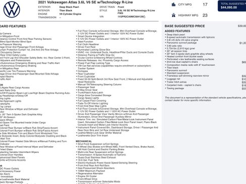 Used 2021 Volkswagen Atlas SE w/ Panoramic Sunroof Package image 4