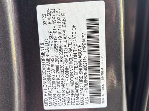 Used 2022 Honda Odyssey Touring image 38