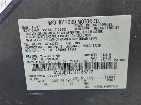 Used 2018 Ford EcoSport SE w/ Interior Protection Package FWD image 24