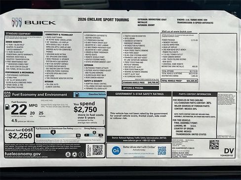 New 2026 Buick Enclave Sport Touring w/ Power Package image 21