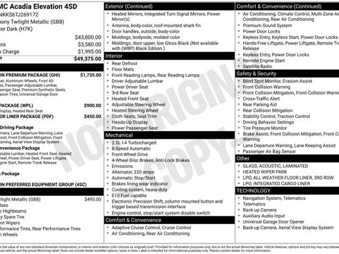 New 2026 GMC Acadia Elevation w/ Elevation Premium Package FWD image 44