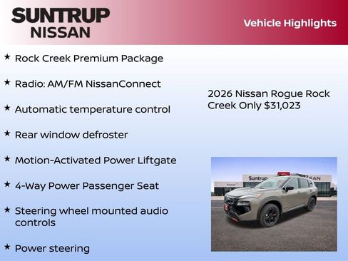 New 2026 Nissan Rogue Rock Creek w/ Rock Creek Premium Package image 8