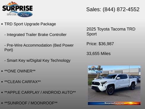 Used 2025 Toyota Tacoma TRD Sport w/ TRD Sport Upgrade Package AWD/4WD image 12
