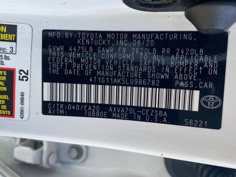 Used 2020 Toyota Camry SE FWD image 21
