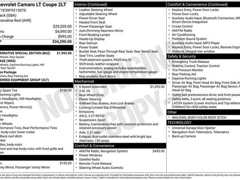 Used 2015 Chevrolet Camaro LT w/ Commemorative Special Edition image 6