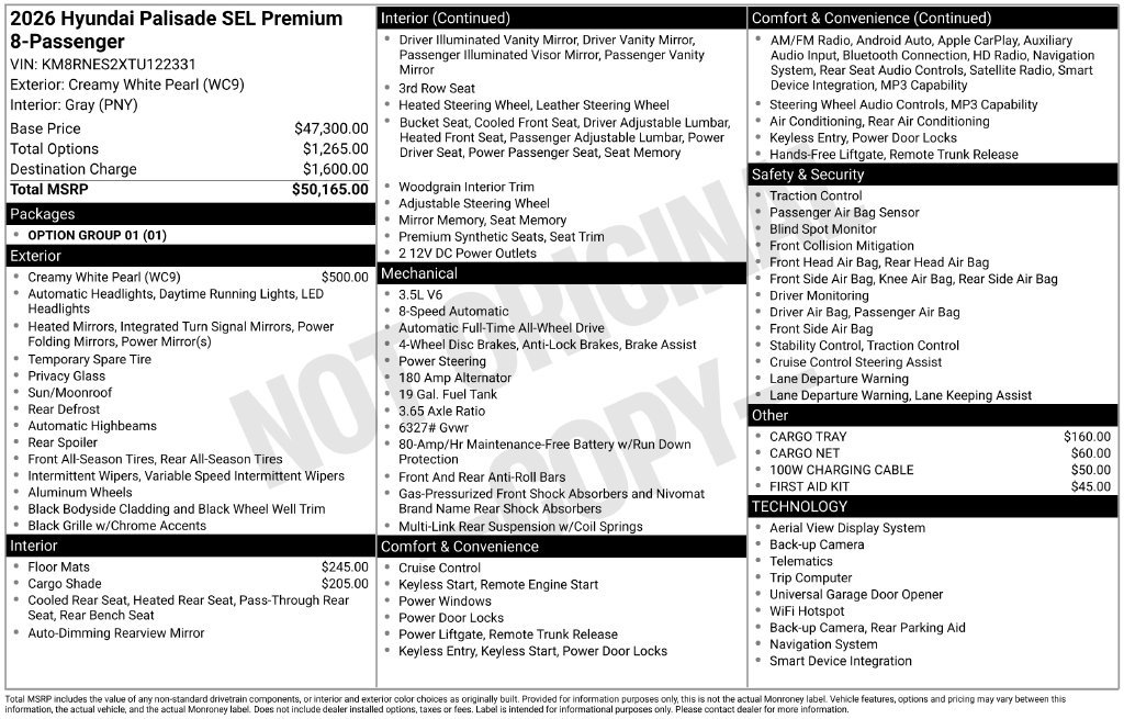 Certified 2026 Hyundai Palisade SEL AWD/4WD image 7