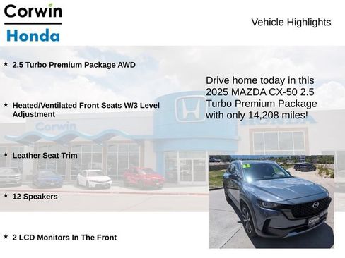 Used 2025 MAZDA CX-50 AWD 2.5 Turbo w/ Premium Pkg image 7