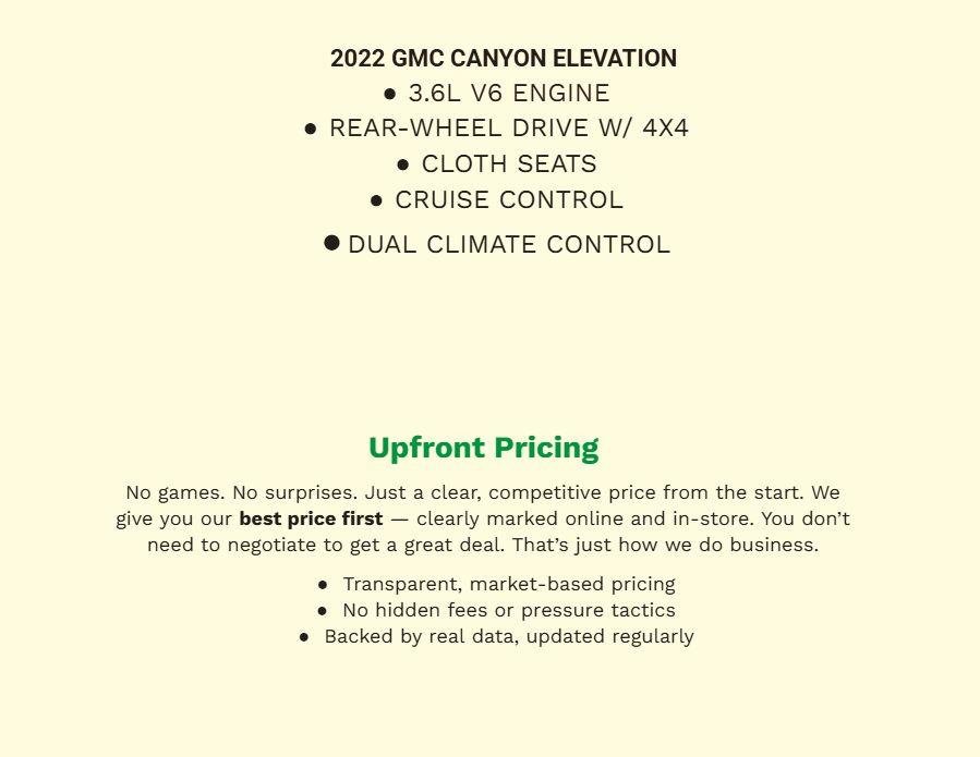Used 2022 GMC Canyon Elevation AWD/4WD image 2
