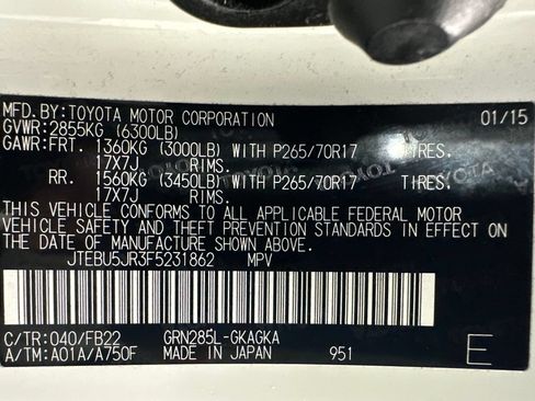 Used 2015 Toyota 4Runner SR5 AWD/4WD image 11