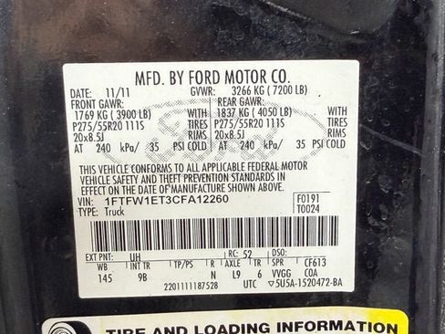 Used 2012 Ford F150 Platinum AWD/4WD image 14