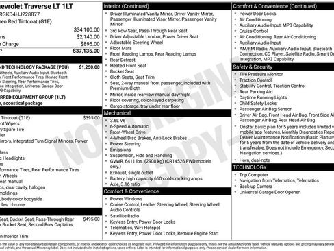 Used 2017 Chevrolet Traverse LT w/ Style and Technology Package image 4