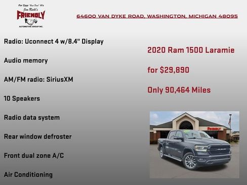 Used 2020 RAM 1500 Laramie w/ Sport Appearance Package image 20