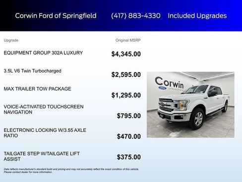 Certified 2019 Ford F150 XLT w/ Equipment Group 302A Luxury image 5