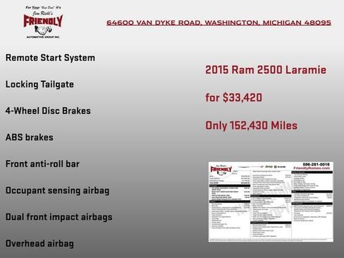 Used 2015 RAM 2500 Laramie AWD/4WD image 8
