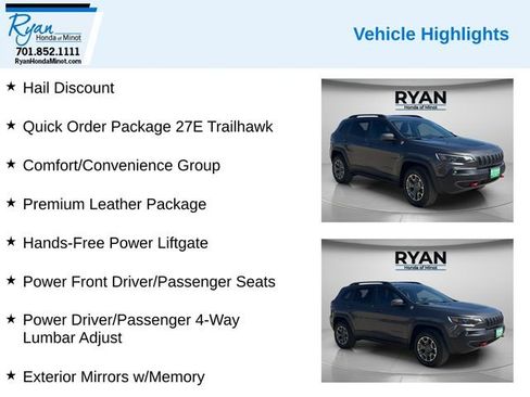 Used 2021 Jeep Cherokee Trailhawk w/ Premium Leather Package AWD/4WD image 5