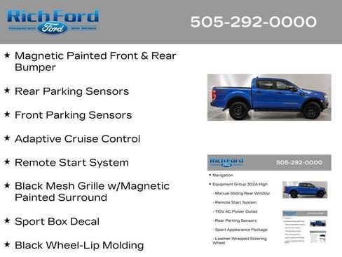 Certified 2023 Ford Ranger XLT w/ Equipment Group 302A High AWD/4WD image 70