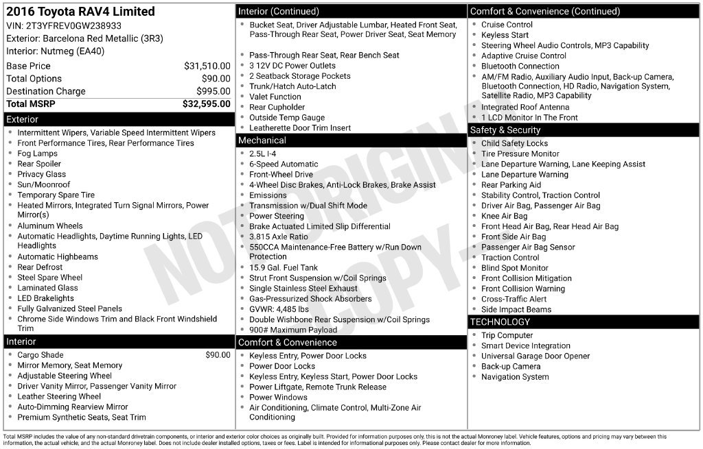 Certified 2016 Toyota RAV4 Limited FWD image 26