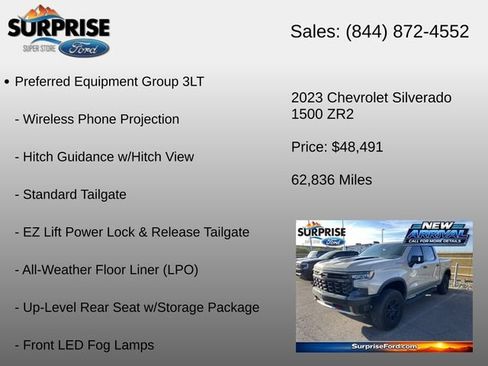 Used 2023 Chevrolet Silverado 1500 ZR2 w/ Technology Package AWD/4WD image 18