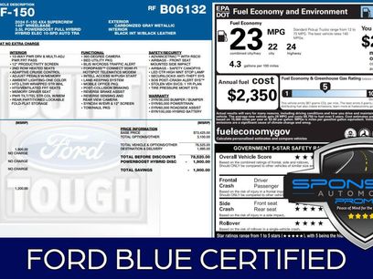 Certified 2024 Ford F150 Platinum