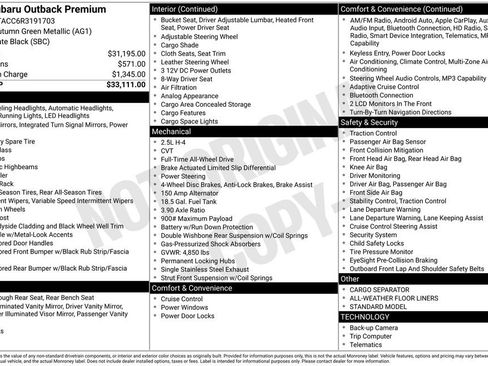 Used 2024 Subaru Outback Premium AWD/4WD image 17