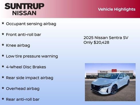 New 2025 Nissan Sentra SV w/ All-Weather Package image 23