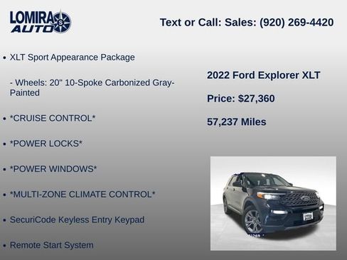 Used 2022 Ford Explorer XLT w/ XLT Sport Appearance Package AWD/4WD image 14
