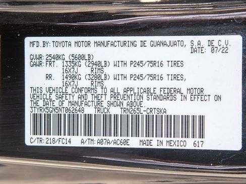 Used 2022 Toyota Tacoma SR5 w/ SR5 Appearance Package (SM) RWD image 30