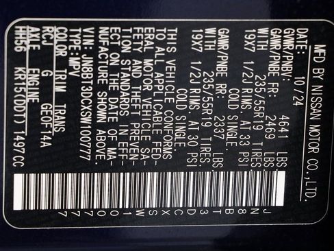 Used 2025 Nissan Rogue Platinum w/ Platinum Premium Package image 11