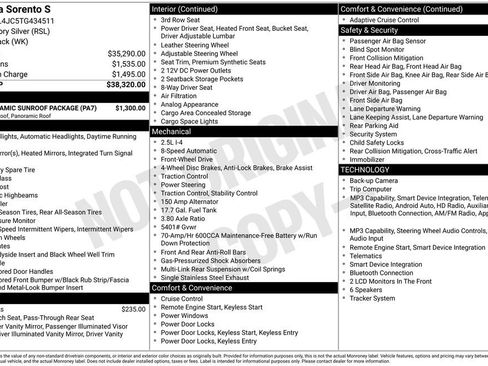 Certified 2026 Kia Sorento S w/ S Panoramic Sunroof Package FWD image 8
