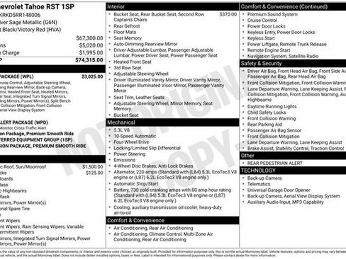 Used 2024 Chevrolet Tahoe RST w/ Luxury Package AWD/4WD image 7
