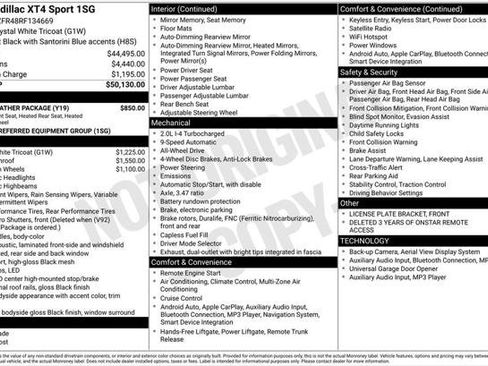 Used 2024 Cadillac XT4 Sport w/ Cold Weather Package AWD/4WD image 3