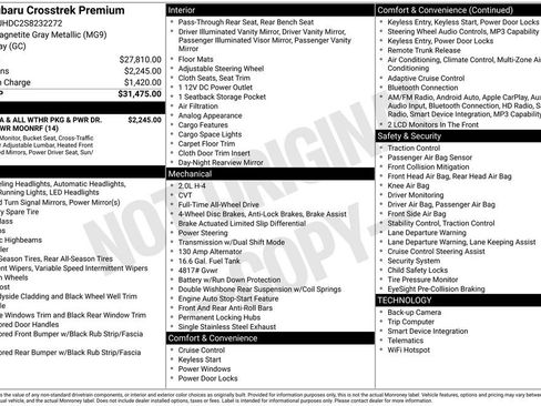Certified 2025 Subaru Crosstrek 2.0i Premium AWD/4WD image 26