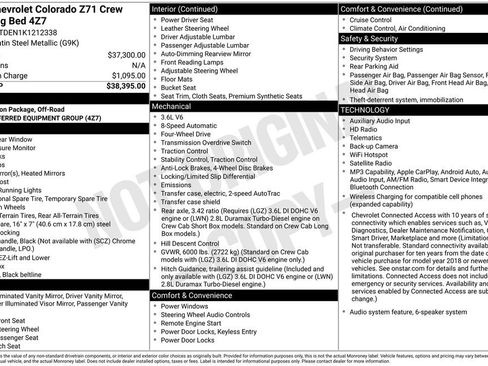 Used 2019 Chevrolet Colorado Z71 AWD/4WD image 7
